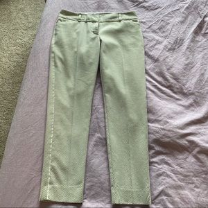 Women Dress Pants- Cream w/ Black and White detail